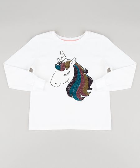 Blusao-Infantil-Unicornio-com-Paete-Dupla-Face-Manga-Longa-Decote-Redondo-em-Moletom-de-Algodao---Sustentavel-Off-White-9180363-Off_White_1