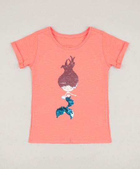 Blusa-Infantil-Sereia-com-Paete-Dupla-Face-Manga-Curta-Decote-Redondo-Coral-9247492-Coral_1 Blusa-Infantil-Sereia-com-Paete-Dupla-Face-Manga-Curta-Decote-Redondo-Coral-9247492-Coral_1