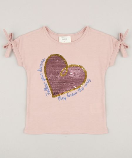 Blusa-Infantil-Coracao-com-Paete-Dupla-Face-Manga-Curta-Decote-Redondo-em-Algodao---Sustentavel-Rose-9207761-Rose_1
