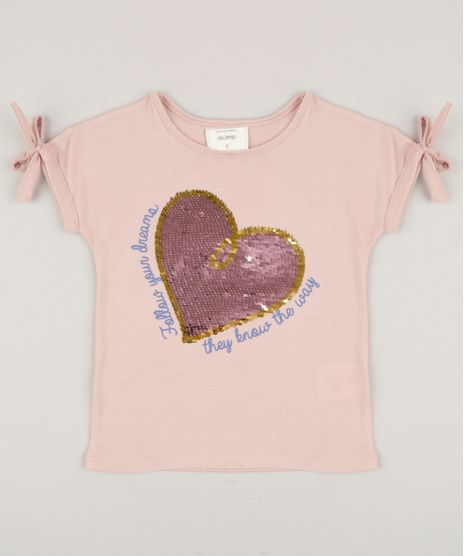 Blusa-Infantil-Coracao-com-Paete-Dupla-Face-Manga-Curta-Decote-Redondo-em-Algodao---Sustentavel-Rose-9207761-Rose_1