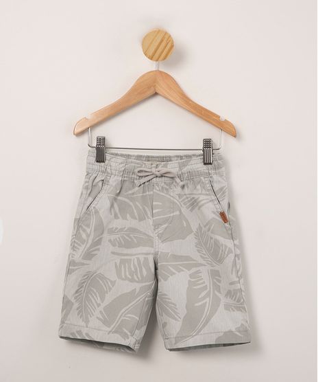 bermuda-infantil-de-sarja-estampada-folhagens-com-cordao-cinza-claro-1010130-Cinza_Claro_1