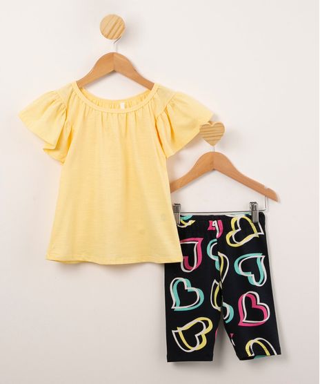 conjunto-infantil-de-blusa-manga-curta-com-babados---short-amarelo-claro-1008808-Amarelo_Claro_1