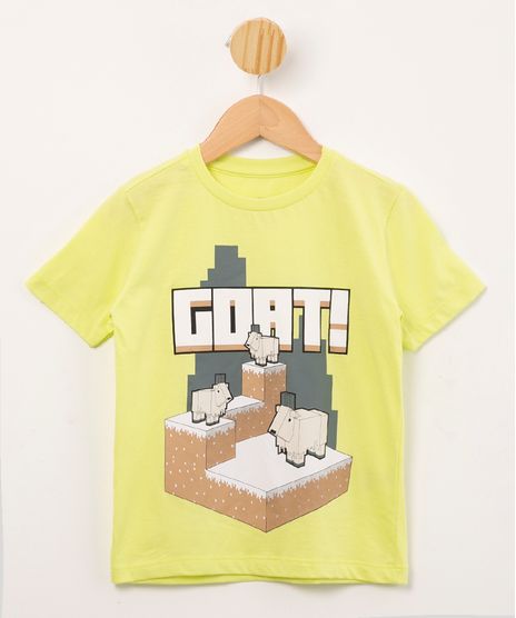 camiseta-infantil-minecraft-goat--manga-curta-verde-neon-9998845-Verde_Neon_1