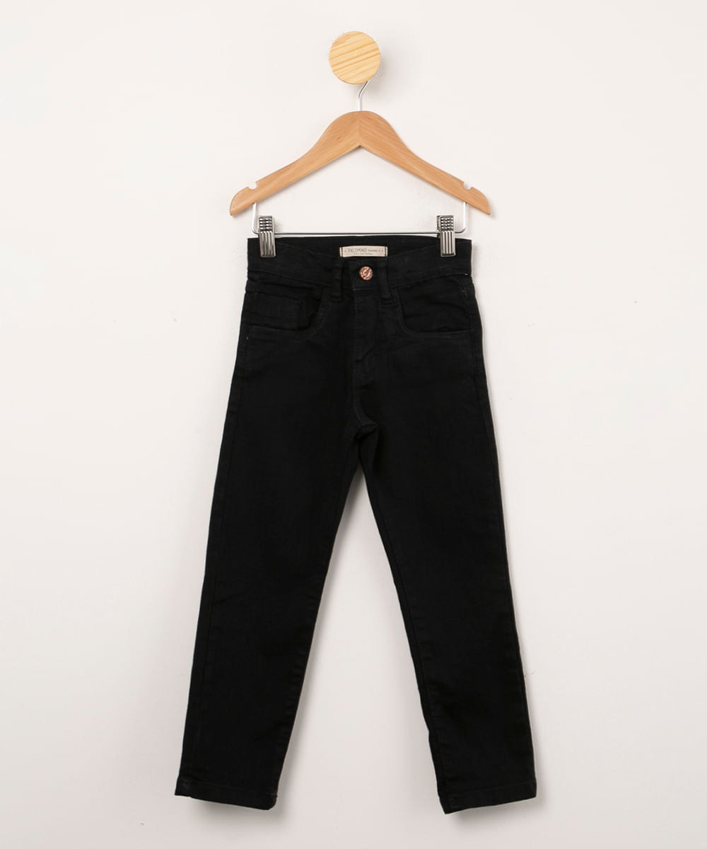 calça infantil skinny jeans preta
