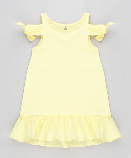 Vestido-Infantil-Open-Shoulder-com-No-e-Babado-Amarelo-9213134-Amarelo_1