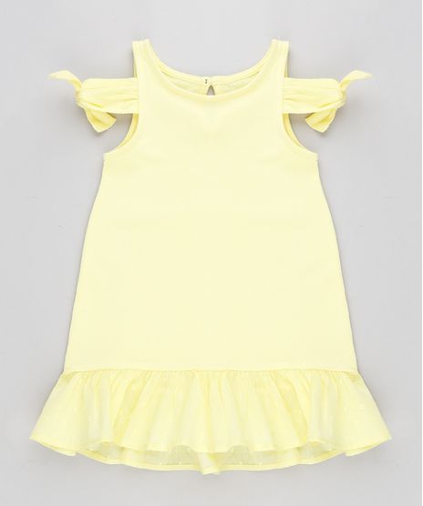 Vestido-Infantil-Open-Shoulder-com-No-e-Babado-Amarelo-9213134-Amarelo_1