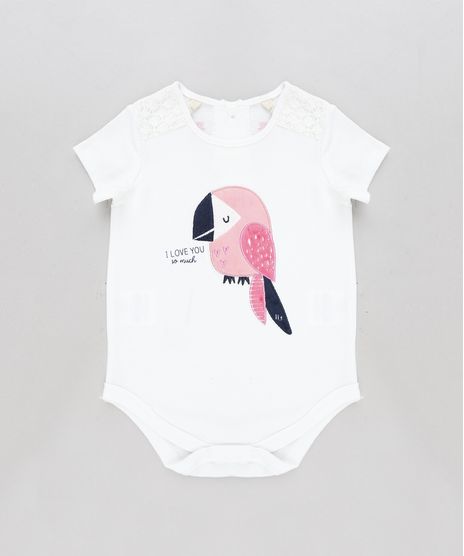 Body-Infantil-Passaro-com-Renda-Manga-Curta-Decote-Redondo-Off-White-9116675-Off_White_1