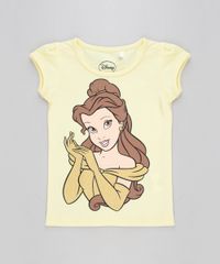 Blusa-Infantil-Princesa-Bela-Manga-Curta-Decote-Redondo-Amarela-9330931-Amarelo_1
