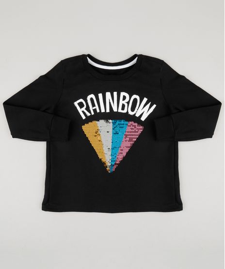 Blusao-Infantil-com-Paete-Dupla-Face-Decote-Redondo-em-Moletom-de-Algodao---Sustentavel-Preto-9180366-Preto_1