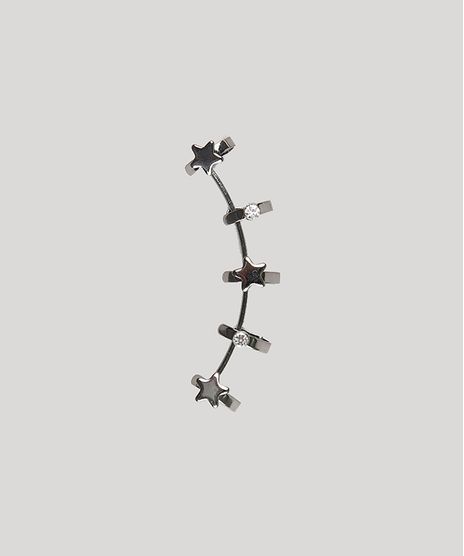 Brinco-Ear-Cuff-Feminino-com-Estrelas--Grafite-9207038-Grafite_1