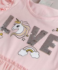 Vestido-Infantil-Unicornio-com-Paete-Dupla-Face-Manga-Curta-Decote-Redondo-Rosa-Claro-9277944-Rosa_Claro_2