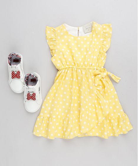 vestido de viscose estampado infantil