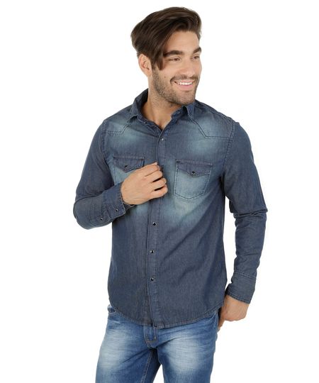 Camisa-Jeans-Azul-Escuro-8120891-Azul_Escuro_1 Camisa-Jeans-Azul-Escuro-8120891-Azul_Escuro_1