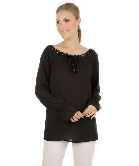 Blusa-com-Laco-Preta-8000055-Preto_1 Blusa-com-Laco-Preta-8000055-Preto_1