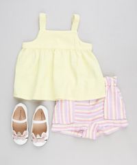 Conjunto-Infantil-de-Regata-com-Linho-Amarela---Short-Listrado-Rosa-9174589-Rosa_3