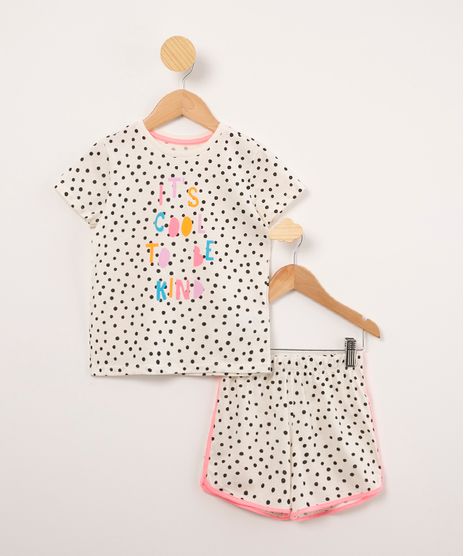 pijama-infantil-de-algodao-estampado-poa--it-s-cool-to-be-kind--manga-curta-off-white-1007416-Off_White_1