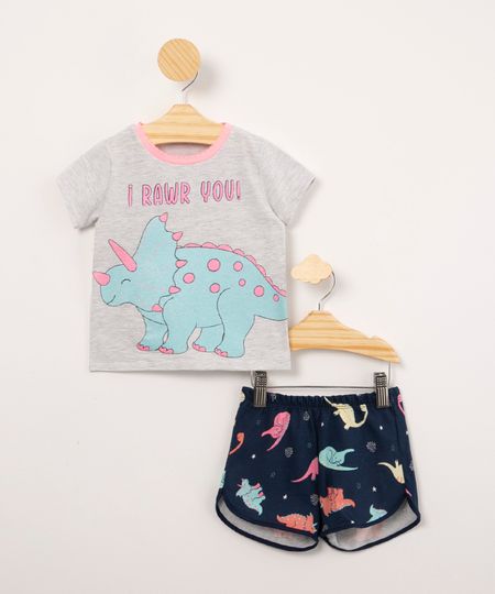 pijama-infantil-dinossauro--i-raw-you---com-glitter-manga-curta-cinza-mescla-claro-1007238-Cinza_Mescla_Claro_1