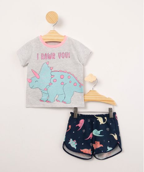 pijama-infantil-dinossauro--i-raw-you---com-glitter-manga-curta-cinza-mescla-claro-1007238-Cinza_Mescla_Claro_1