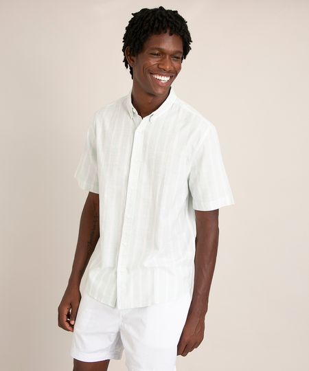 camisa-relaxed-com-linho-listrada-manga-curta-verde-claro-1003925-Verde_Claro_1 camisa-relaxed-com-linho-listrada-manga-curta-verde-claro-1003925-Verde_Claro_1