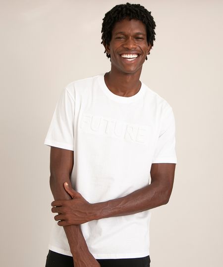 camiseta-de-algodao-future-alto-relevo-manga-curta-gola-careca-branca-1012500-Branco_1 camiseta-de-algodao-future-alto-relevo-manga-curta-gola-careca-branca-1012500-Branco_1
