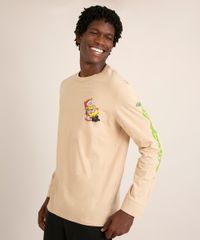 camiseta-de-algodao-coragem-o-cao-covarde-manga-longa-gola-careca-bege-claro-1014501-Bege_Claro_1