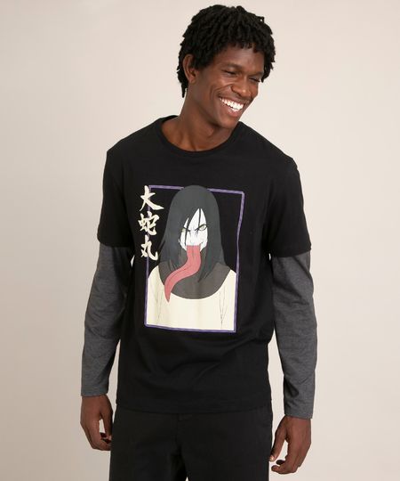 camiseta-de-algodao-orochimaru-naruto-manga-curta-gola-careca-preta-1014658-Preto_1