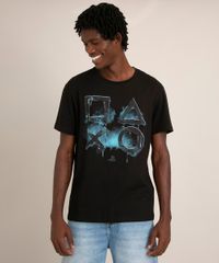 camiseta-de-algodao-playstation-manga-curta-gola-careca-preta-1012952-Preto_1