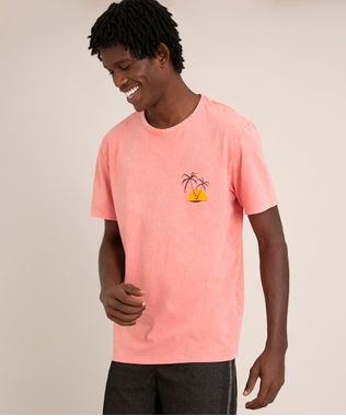 camiseta-de-algodao-coqueiros-manga-curta-gola-careca-coral-1017183-Coral_1