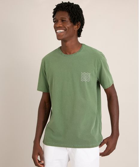 camiseta-de-algodao--no-place-like-sea--manga-curta-gola-careca-verde-militar-1017182-Verde_Militar_1