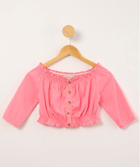 blusa-juvenil-cropped-canelada-ombro-a-ombro-com-botoes-manga-3-4-rosa-neon-1010291-Rosa_Neon_1