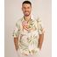 camisa-comfort-de-linho-estampada-folhagem-manga-curta-com-bolso-bege-1003791-Bege_1