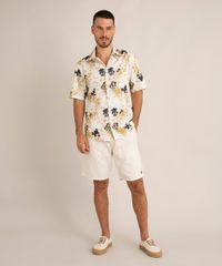 camisa-comfort-de-algodao-estampada-folhagem-manga-curta-amarela-1015017-Amarelo_3
