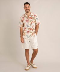 camisa-comfort-de-algodao-estampada-floral-manga-curta-bege-1012107-Bege_3