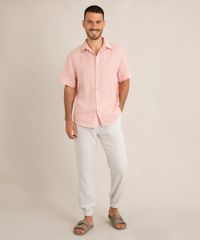 camisa-comfort-de-linho-manga-curta-coral-1003787-Coral_3