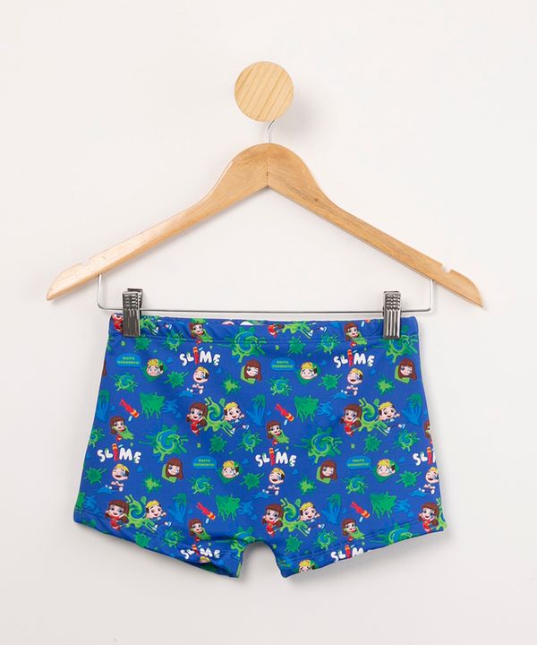 sunga infantil boxer estampada luccas neto proteção uv50+ multicor 4