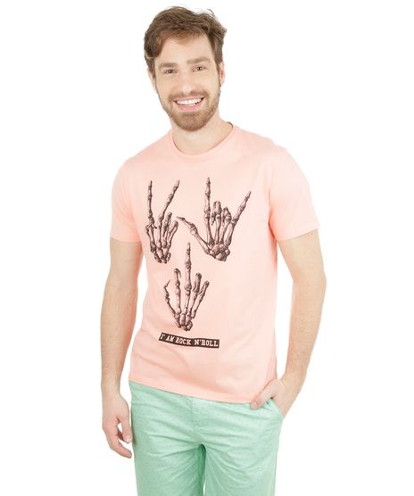 Camiseta-com-Estampa-de-Esqueletos-Laranja-Claro-7778518-Laranja_Claro_1