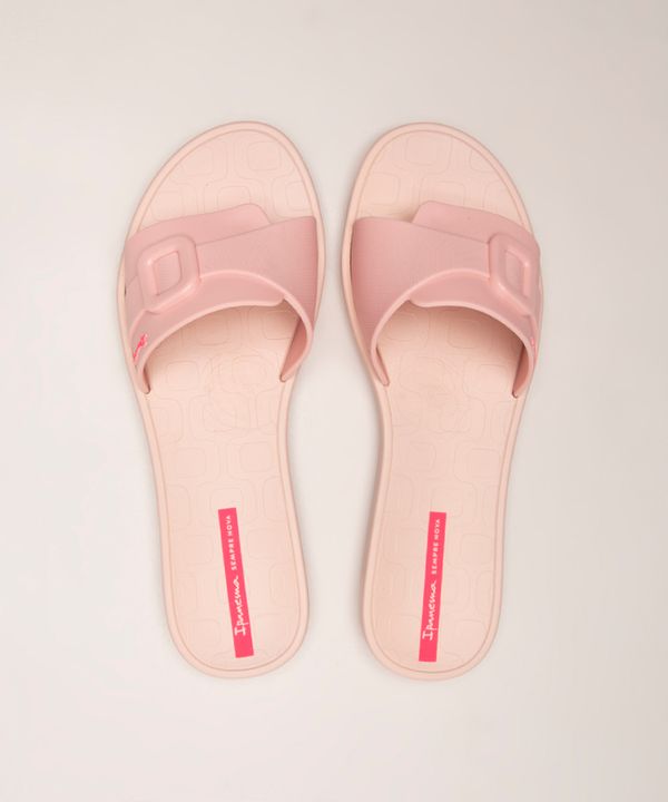 chinelo slide ipanema clip com fivela rosa claro 34