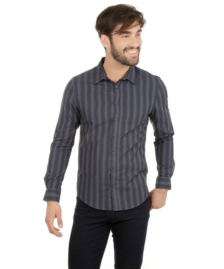 Camisa-Slim-Listrada-Chumbo-7970107-Chumbo_2 Camisa-Slim-Listrada-Chumbo-7970107-Chumbo_2