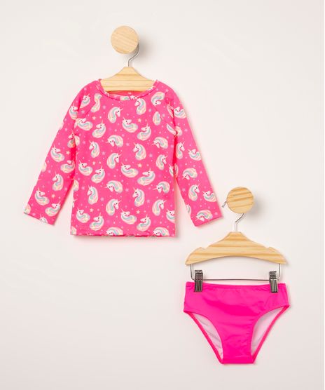 conjunto-de-blusa-manga-longa-estampada-de-unicornio---calcinha---bucket-hat-com-protecao-uv50--rosa-neon-1005448-Rosa_Neon_1