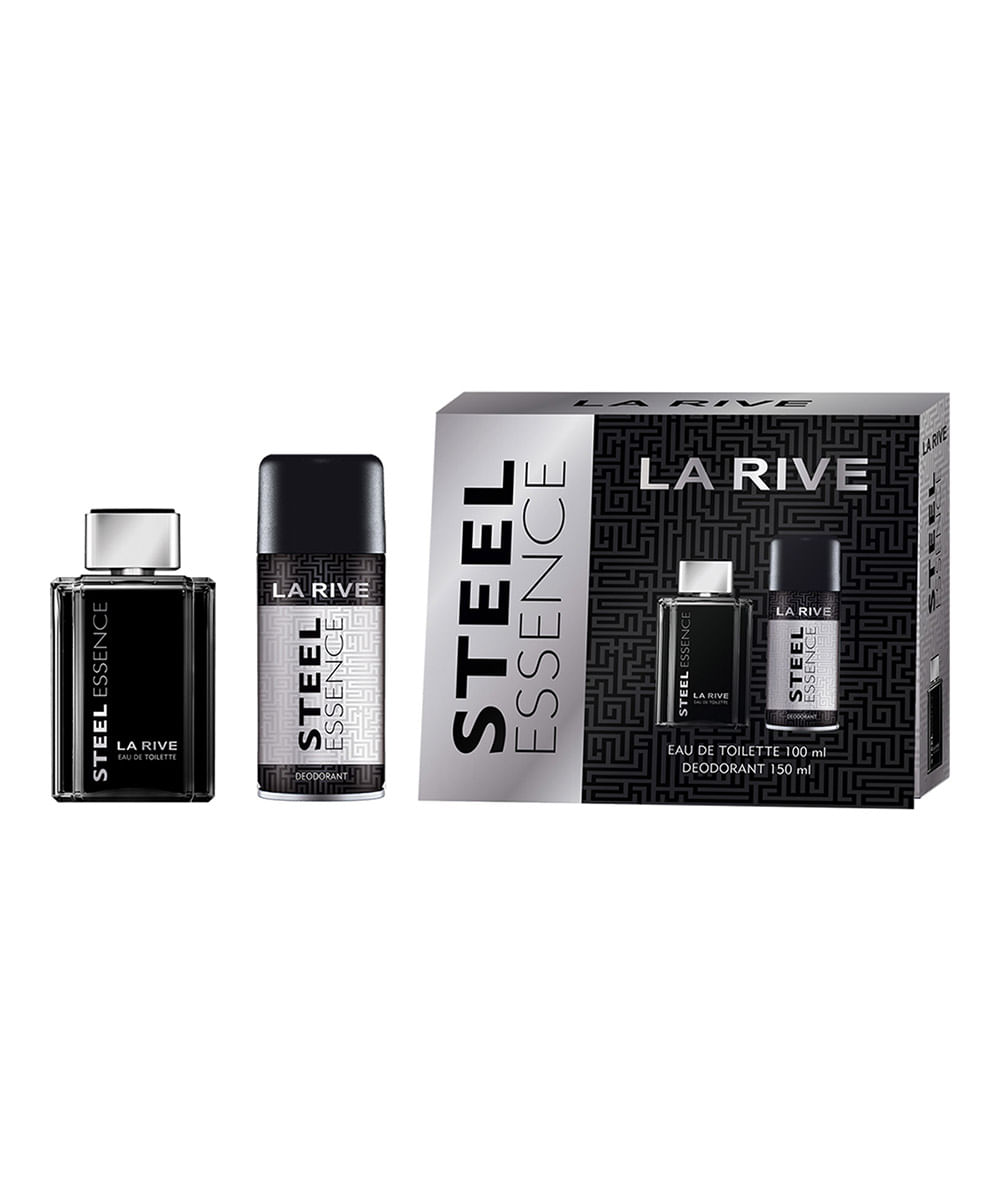 Kit La Rive Steel Essence Eau de Toilette 100 Ml + Desodorante Masc 150 Ml Único