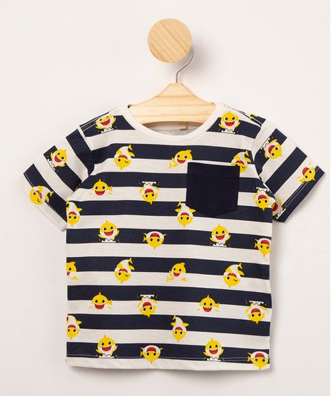 camiseta-infantil-listrada-baby-shark-manga-curta-com-bolso-off-white-1011320-Off_White_1