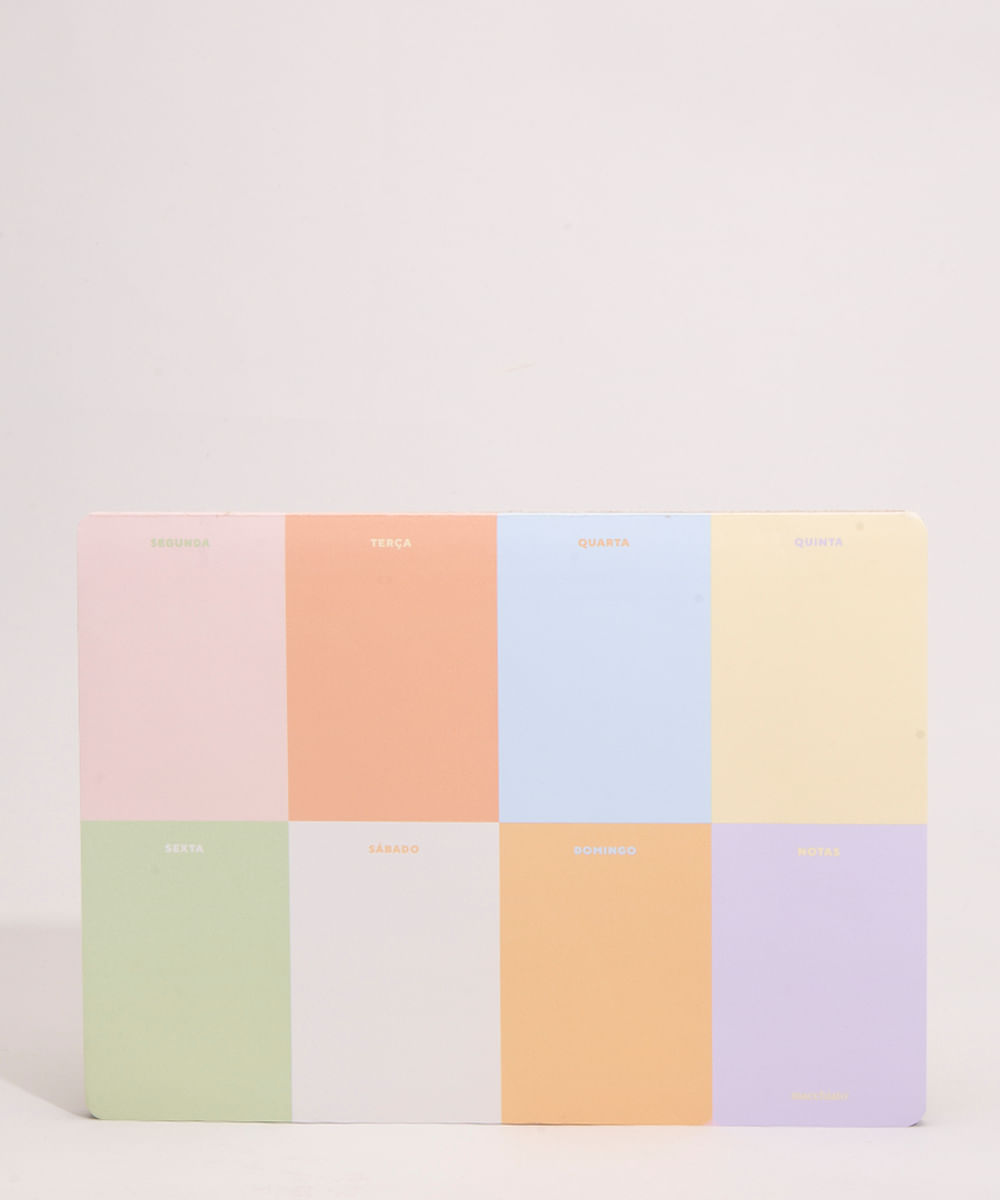 bloco planner semanal color block laranja