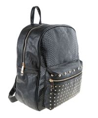 Mochila-com-Textura-Animal-Print-e-Tachas-Preta-8045565-Preto_2