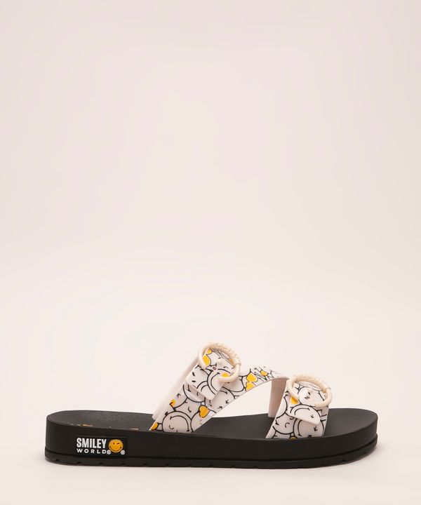chinelo slide zaxy smiley off white 37