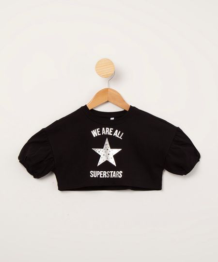 blusa-infantil-cropped-de-algodao--we-are-all-superstars--manga-bufante-preta-1012934-Preto_1 blusa-infantil-cropped-de-algodao--we-are-all-superstars--manga-bufante-preta-1012934-Preto_1