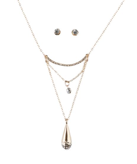 Kit-de-Par-de-Brincos---Colar-Dourado-8128586-Dourado_1