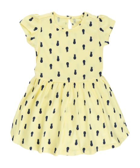 Vestido-Estampado-de-Abacaxis-Menina-Amarelo-8001212-Amarelo_1