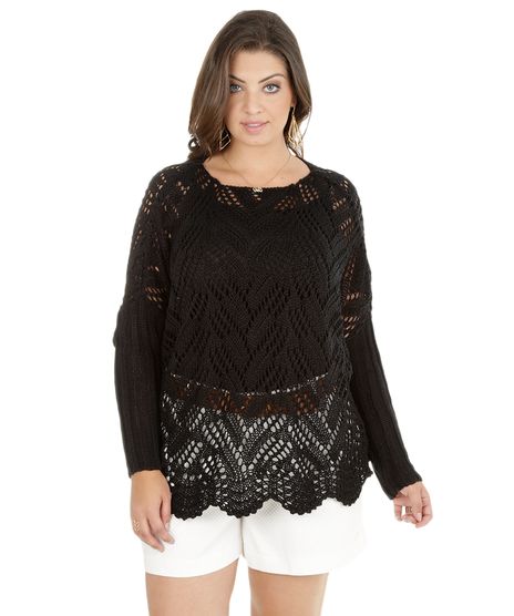 Sueter-Plus-Size-em-Trico-Preto-8062292-Preto_1