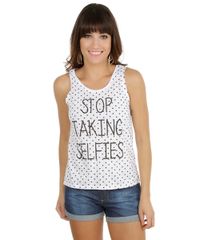 Regata-de-Poa-com-Estampa--Stop-Taking-Selfies--Branca-8158442-Branco_1