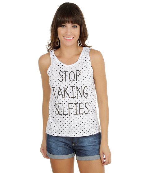Regata-de-Poa-com-Estampa--Stop-Taking-Selfies--Branca-8158442-Branco_1